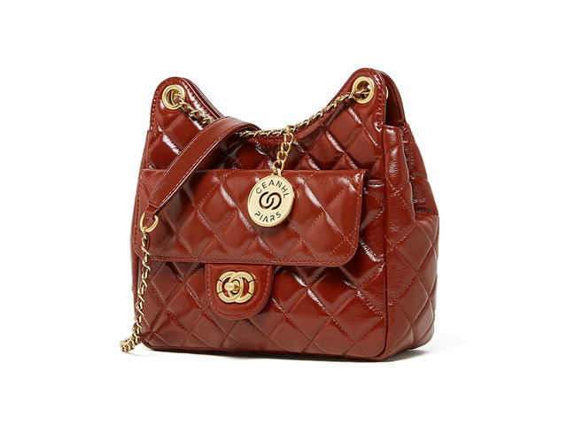 Genuine Leather Women Handbag and Purse Brown