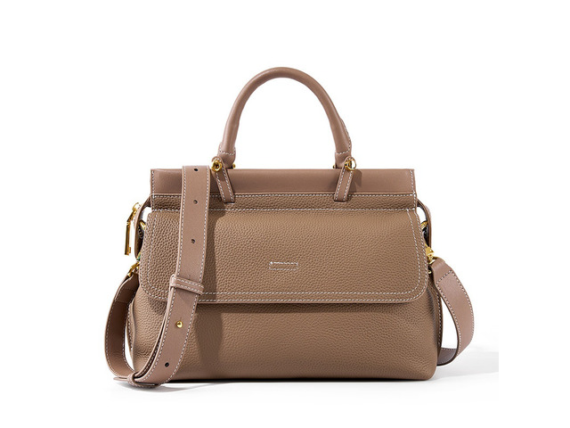 Genuine Leather Women Western Shoulder Handbag Grey