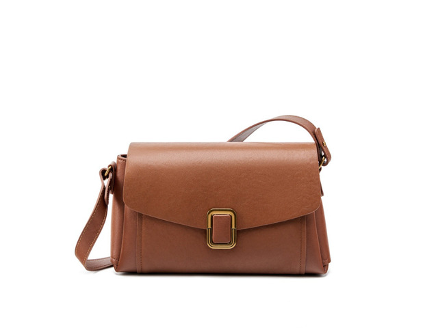 Genuine Leather Women Tote Bag Brown