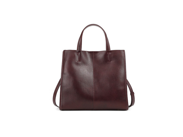 Women Genuine Leather Handbag Brown