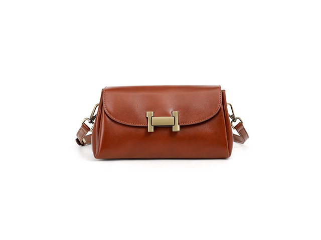 Women's Genuine Leather Tote Shoulder Handbag Brown