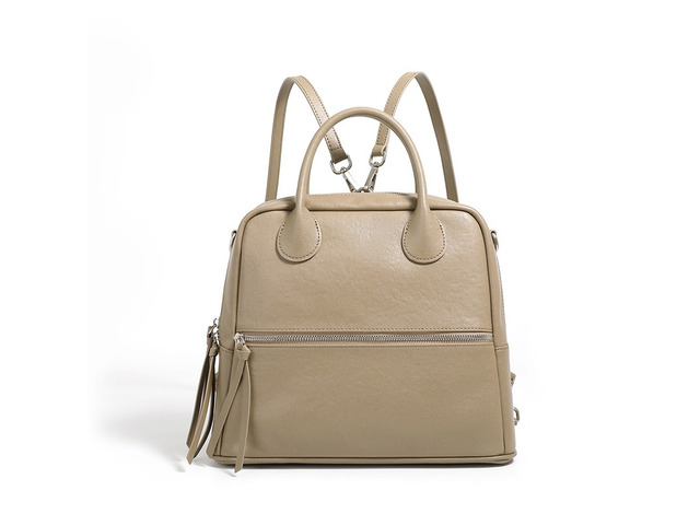 Genuine Leather Women Shoulder Handbag Tote Hobo Handbag Grey
