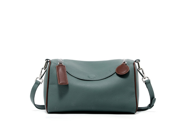 Genuine Leather Female Cross Bag Women Handbag Green