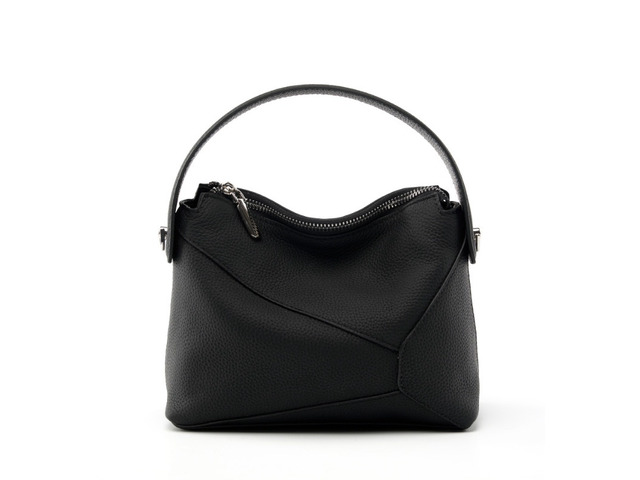 Genuine Leather Women Purses and Handbags Black