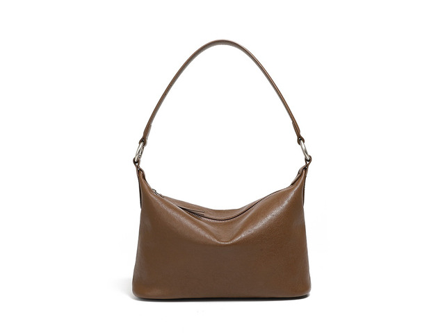 Genuine Leather Women Western Shoulder Handbag Brown