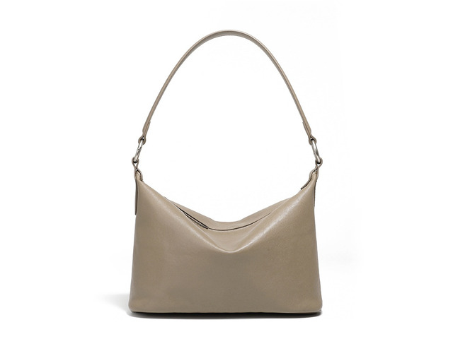 Genuine Leather Women Western Shoulder Handbag Grey