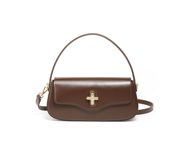Genuine Leather Women Top Handle Shoulder Purses and Handbags Brown