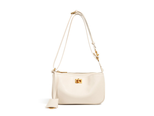 Genuine Leather Women Shoulder Bag Vintage Crossbody Purse Handbag White