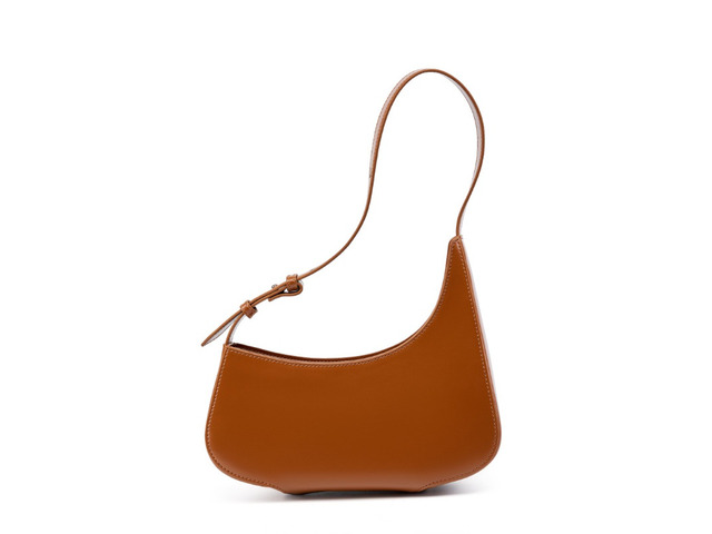 Women Genuine Leather Handbag Brown