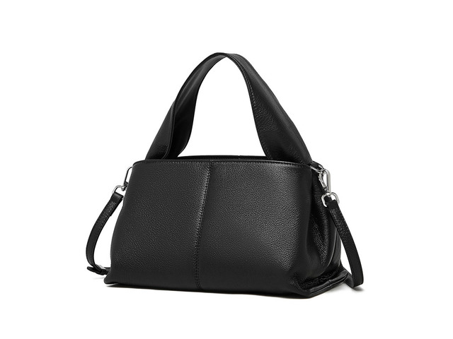 Women Genuine Leather Handbag Black