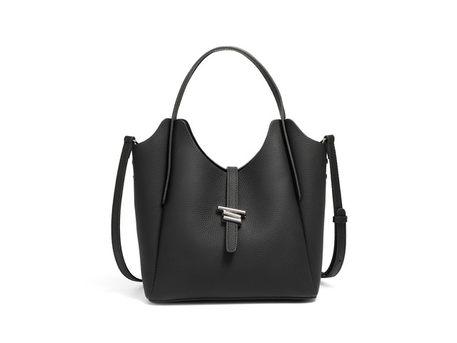 Genuine Leather Women Purses and Handbags Shoulder Tote Bags Black