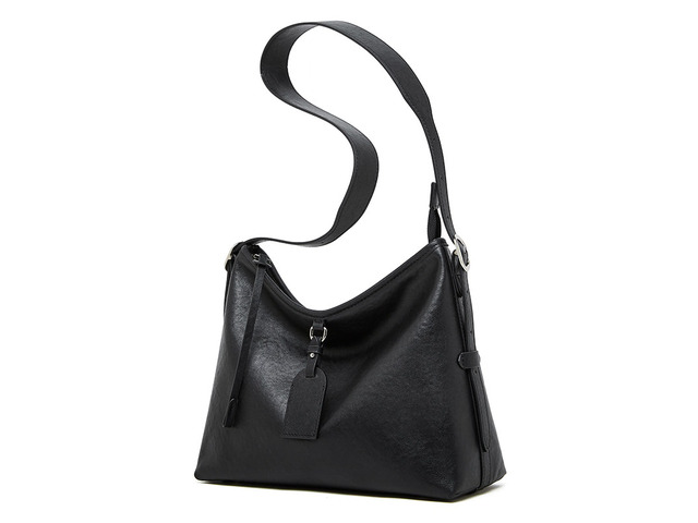 Genuine Leather Satchel Handbag for Women Vintage Handmade Shoulder Bag Black