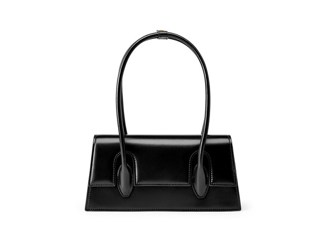 Genuine Leather Women's Beach Bag Shoulder Bag Black