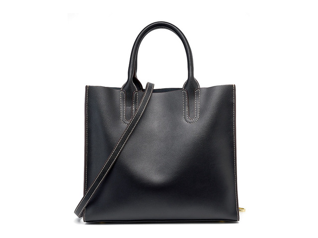 Genuine Leather Womens Handbags Ladies Purse Satchel Shoulder Bags Black