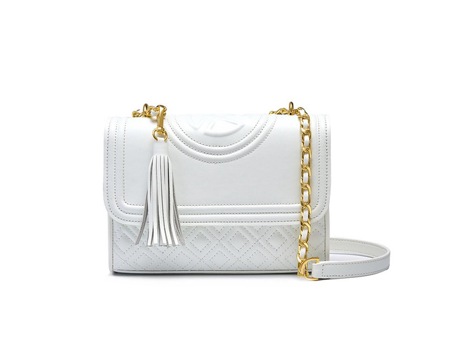 Genuine Leather Women Medium Top Handle Handbags White