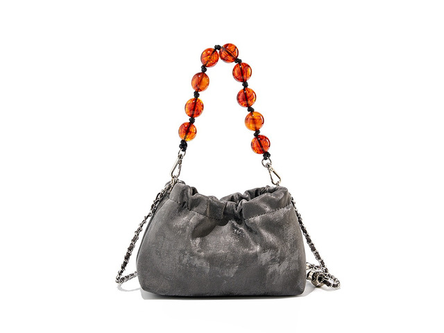 Genuine Leather Fashion Hobo Bags Large Purse and Handbags Grey