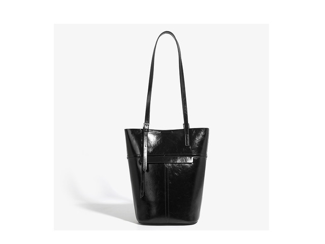 Genuine Leather Hobo Purses and Handbags Black