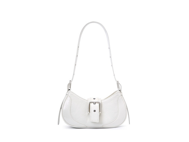 Genuine Leather Purses for Women Shoulder Handbags Hobo Bags Tote Bag White