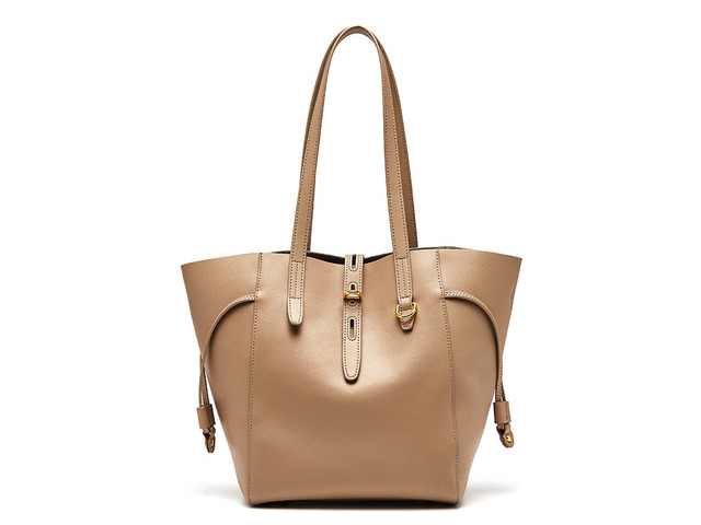 Genuine Leather Fashion Women Tote Bag Shoulder Handbags Brown