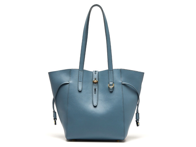 Genuine Leather Fashion Women Tote Bag Shoulder Handbags Blue