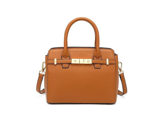 Genuine Leather Womens Purses and Handbags Shoulder Bag Brown