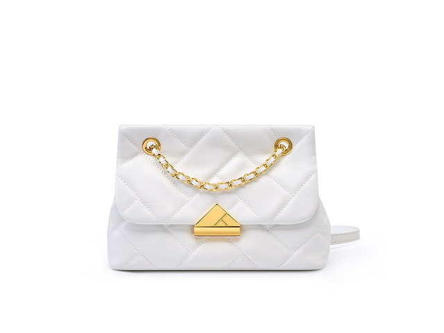 Genuine Leather Women Small Hobo Bag Slouchy Shoulder Bag White
