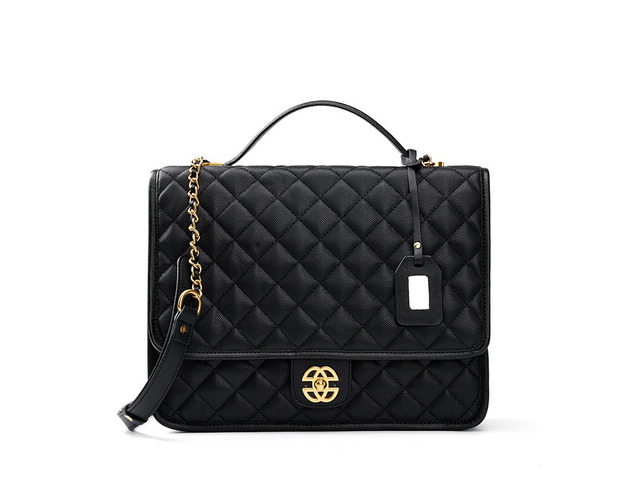Genuine Leather Crossbody Purses for Women Handbag and Backpack Black