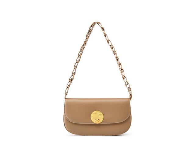 Genuine Leather Women Fashion Handbags Tote Bag Shoulder Bag Cream