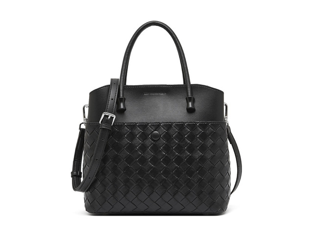 Time Resistance Leather Handbag Leather Purse for Women - Top Handle Bag - Tote Bag Black