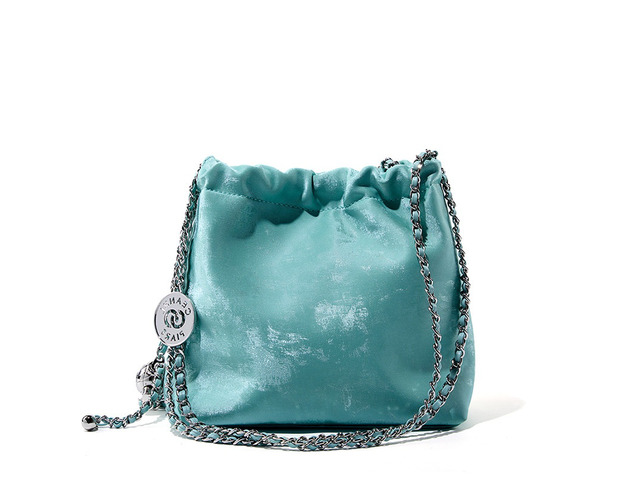 Genuine Leather Women's Handbag Beach Bag Simple Shoulder Bag Green