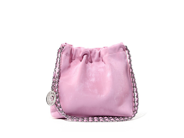Genuine Leather Women's Handbag Beach Bag Simple Shoulder Bag Pink