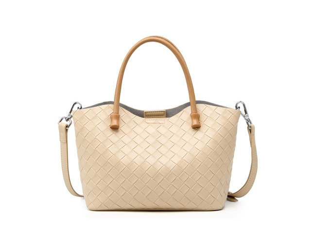 Genuine Leather Women's Handbag Ladies Shoulder Tote Bag White