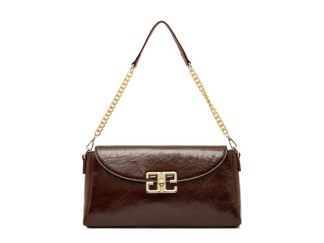 Women Genuine Leather Shoulder Bags Fashion Hobo Bags Brown