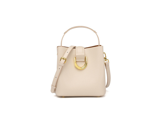 Genuine Leather Large Capacity Crossbody Bag White