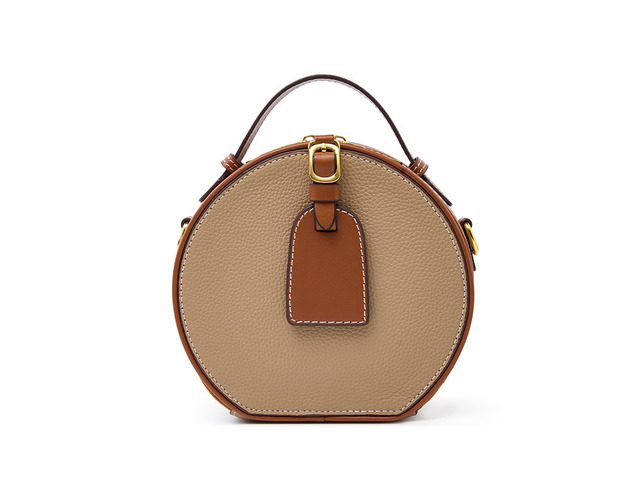 Genuine Metallic Leather Tote Bag for Women Brown