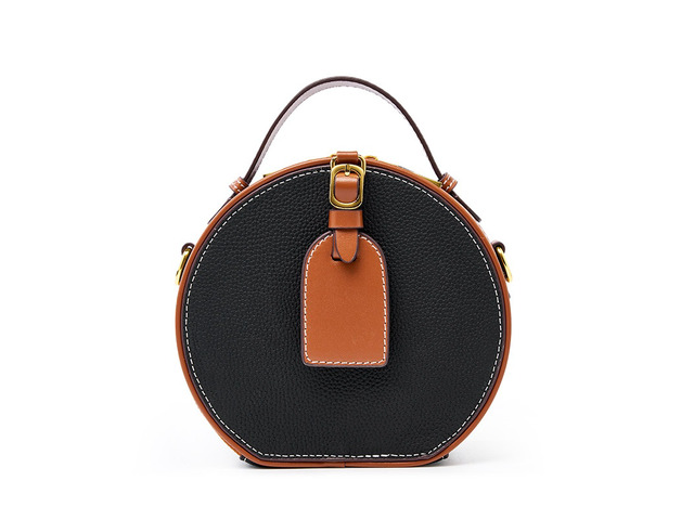 Genuine Metallic Leather Tote Bag for Women Black
