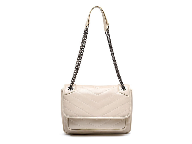 Genuine Leather Crossbody Satchel Bag Vintage Purses Handbags for Women White
