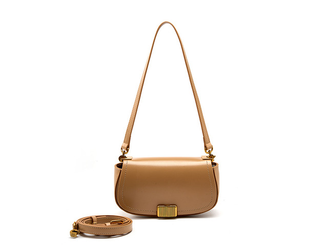 Women's Small Crossbody Bags Lady Cow Leather Shoulder Handbag Brown