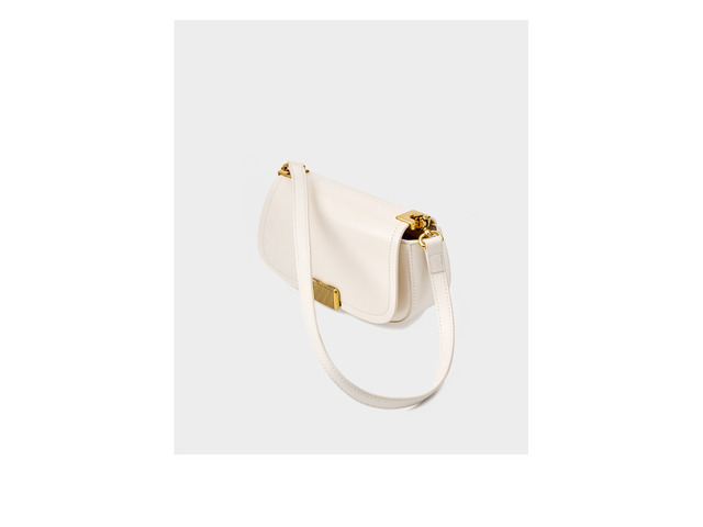 Women's Small Crossbody Bags Lady Cow Leather Shoulder Handbag White
