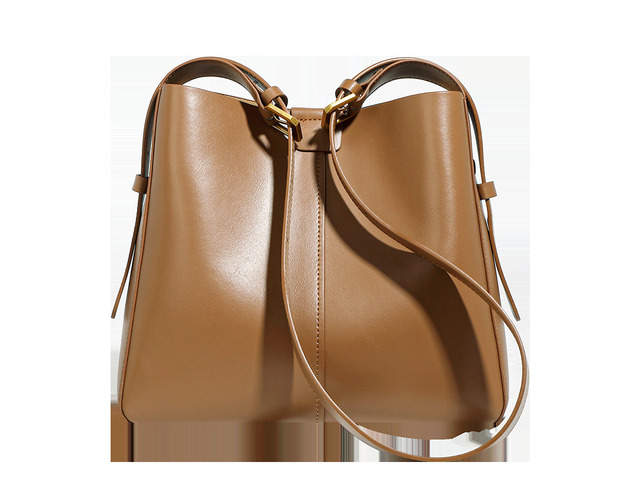 Genuine Leather Women's Satchel Bag Classic Top Handle Purses Fashion Crossbody Handbags Brown