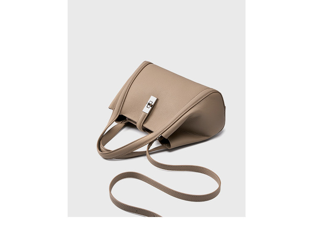 Women's Crossbody Bags Lady Cow Leather Shoulder Handbag Grey
