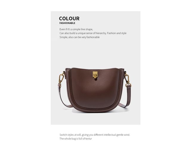 Women Togo Cowhide Handbags Tote Shoulder Bag Brown