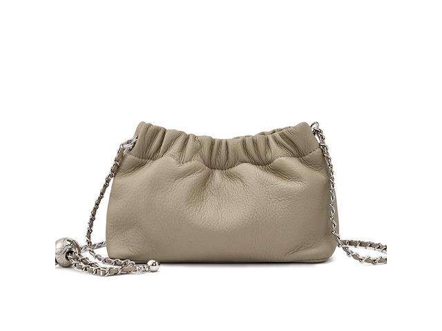 Genuine Leather Tote Ladies Crossbody Bag Grey