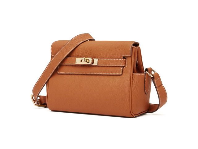 Women's Genuine Leather Crossbody Bag Handbags Purses Brown