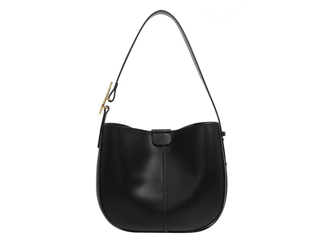 Womens Hobo Genuine Leather Shoulder Bag Top-handle Handbag Ladies Purses Black
