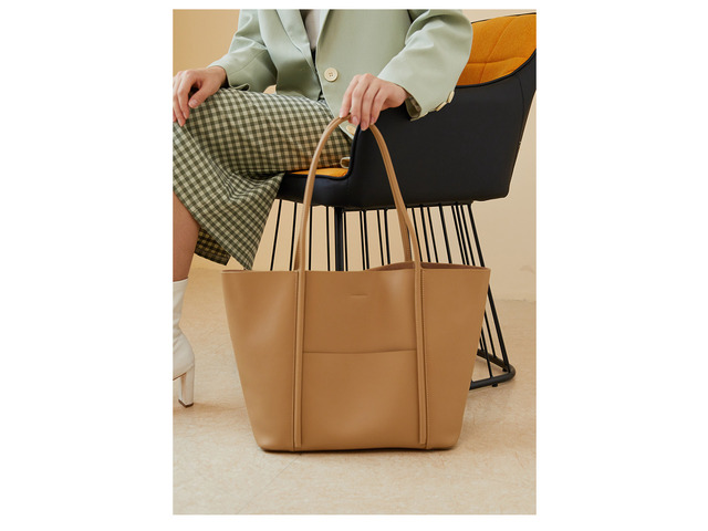 Women Soft Genuine Leather Totes Shoulder Bag Purses and Handbags Brown