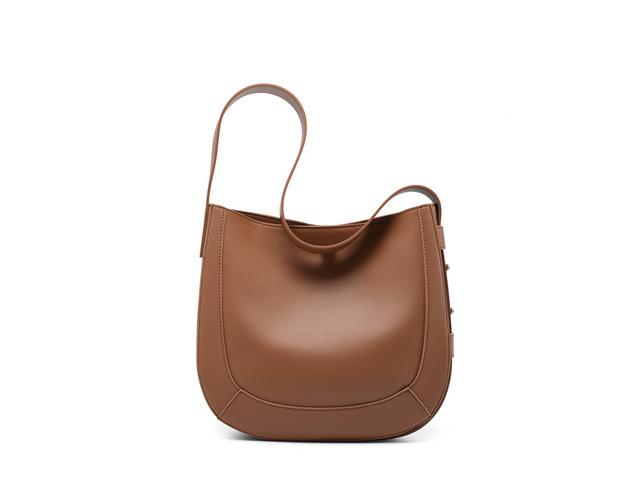 Genuine Leather Women Fashion Shoulder Designer Purses and Handbags Brown