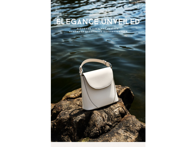 Genuine Leather Women Crossbody Bag Mini Bag White