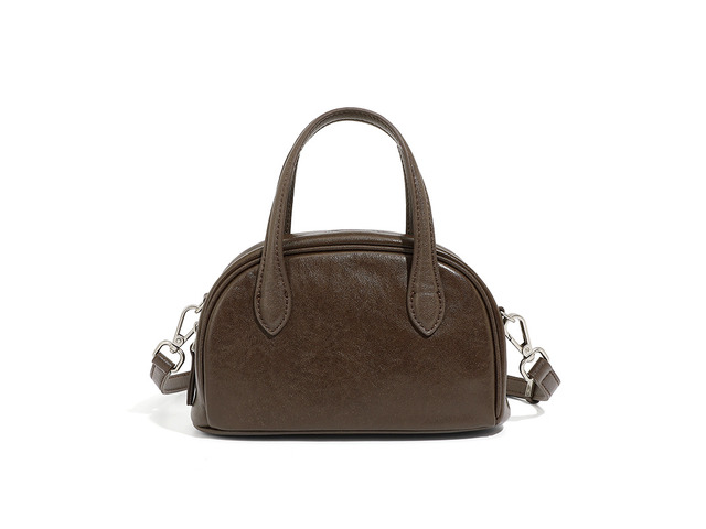 Genuine Leather Female Cross Bag Women Handbag Brown