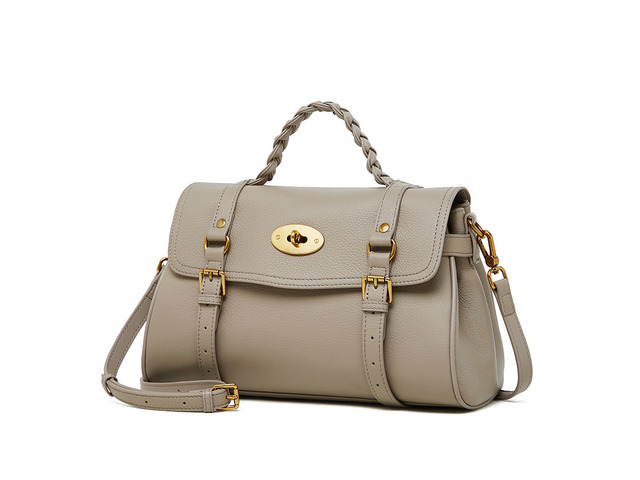 Genuine Leather Women Crossbody Bags Women's Tote Shoulder Bag Grey
